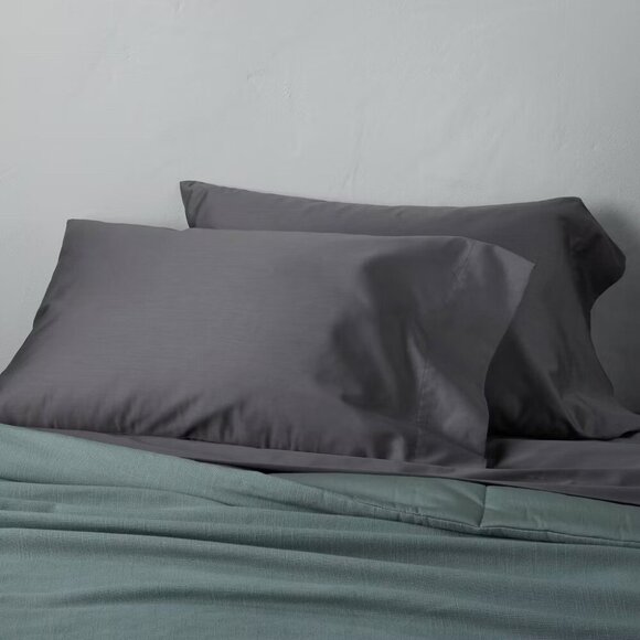 Casaluna Temp Balancing Dark Metal Gray 2 Standard Pillowcase Set 20" x 32" NWOT - Picture 1 of 6
